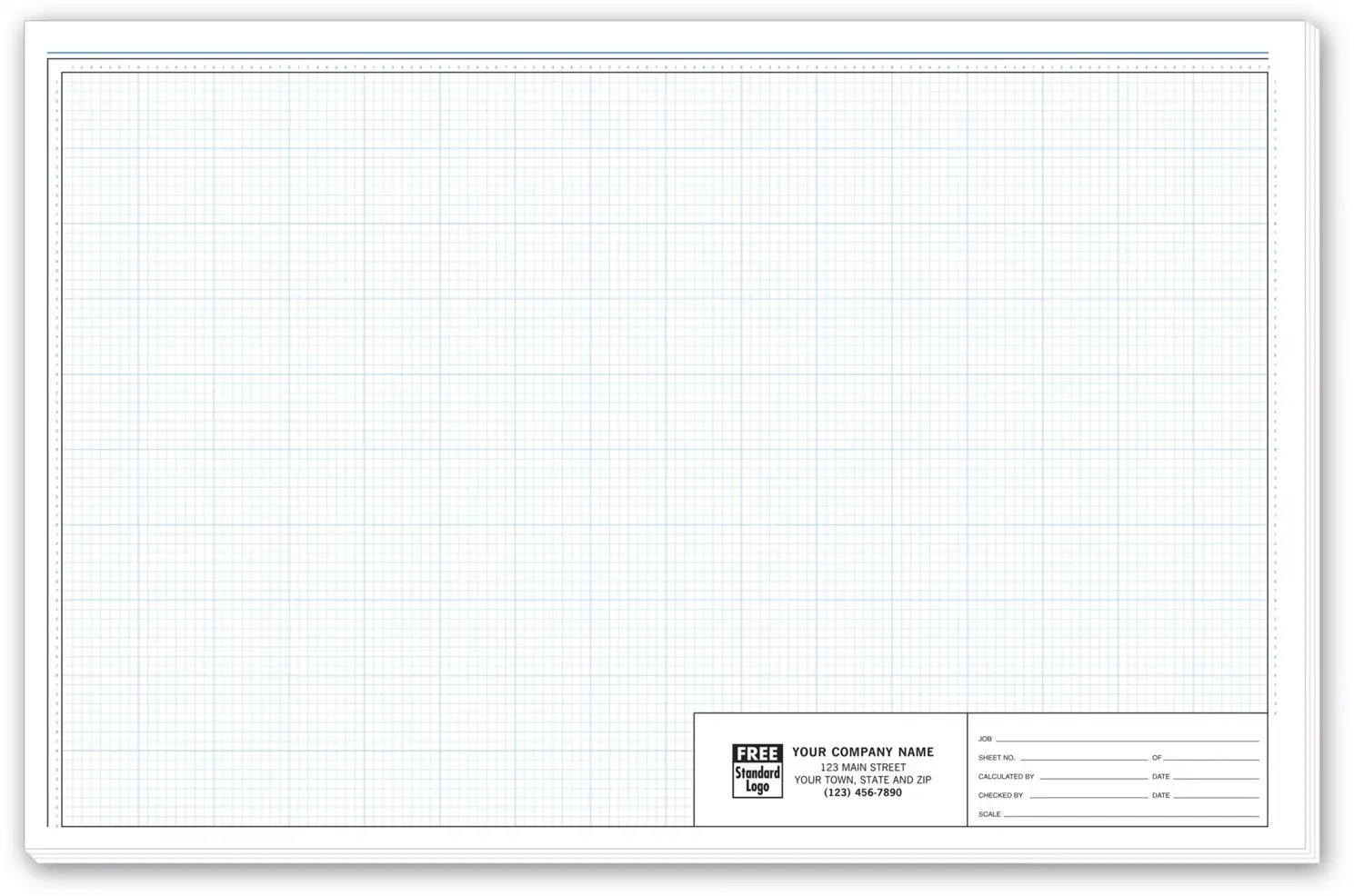 11X17 Engineering Graph Pads in 11X17 Graph Paper Printable
