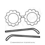 12 Glasses Templates (Sunglasses And Eyeglasses)   Cassie Smallwood With Free Printable Paper Glasses Template