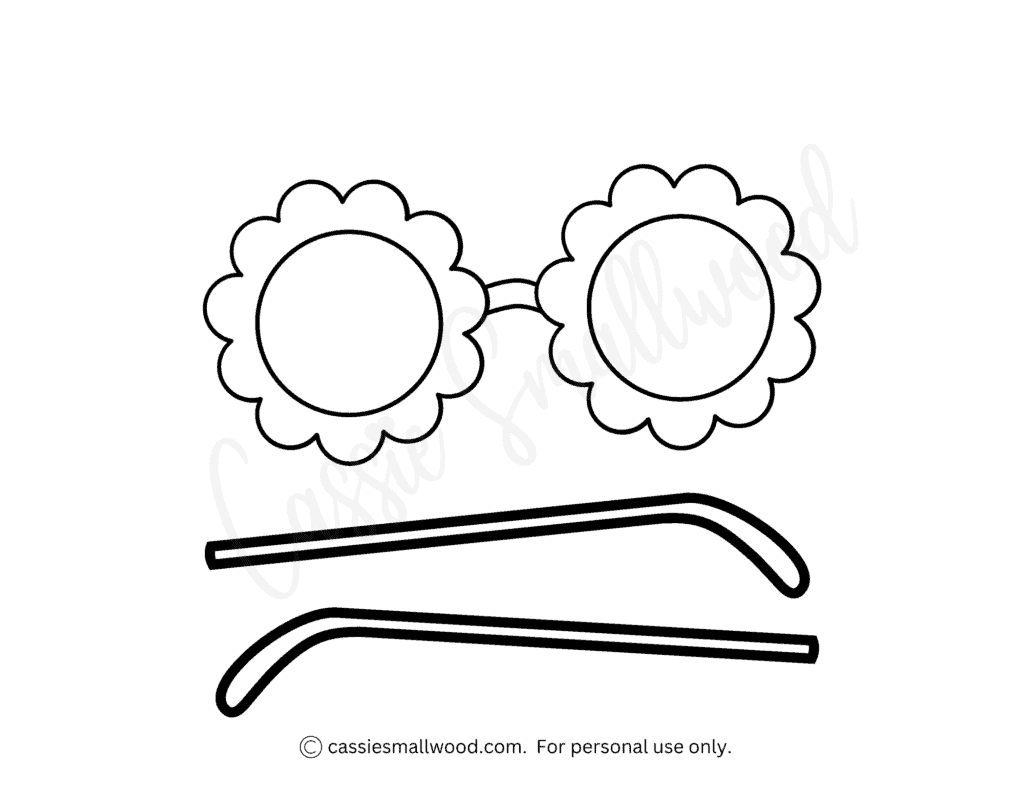 12 Glasses Templates (Sunglasses And Eyeglasses) - Cassie Smallwood with Free Printable Paper Glasses Template