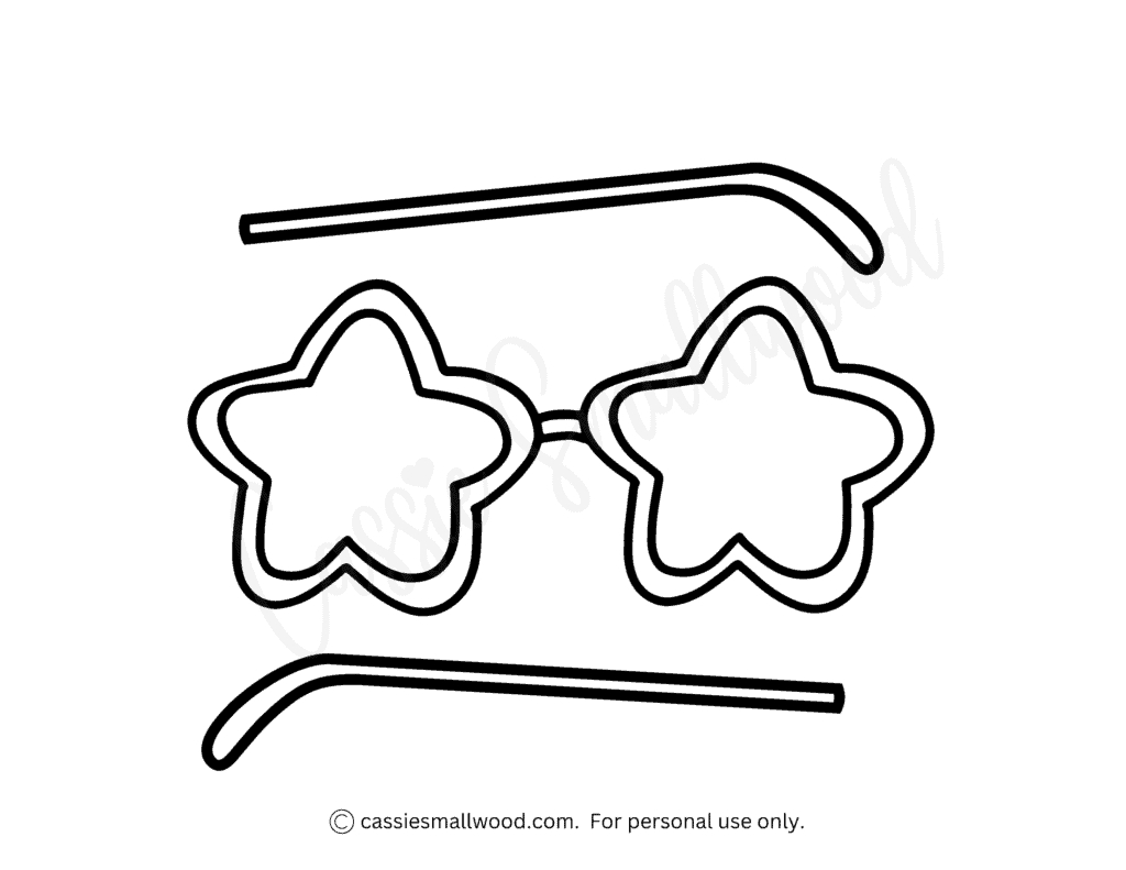 12 Glasses Templates (Sunglasses And Eyeglasses) - Cassie Smallwood within Printable Paper Glasses