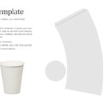 12 Oz Paper Cup Blank Wrapper Template, Party Cup Wrapper Template With Printable Paper Cup Template
