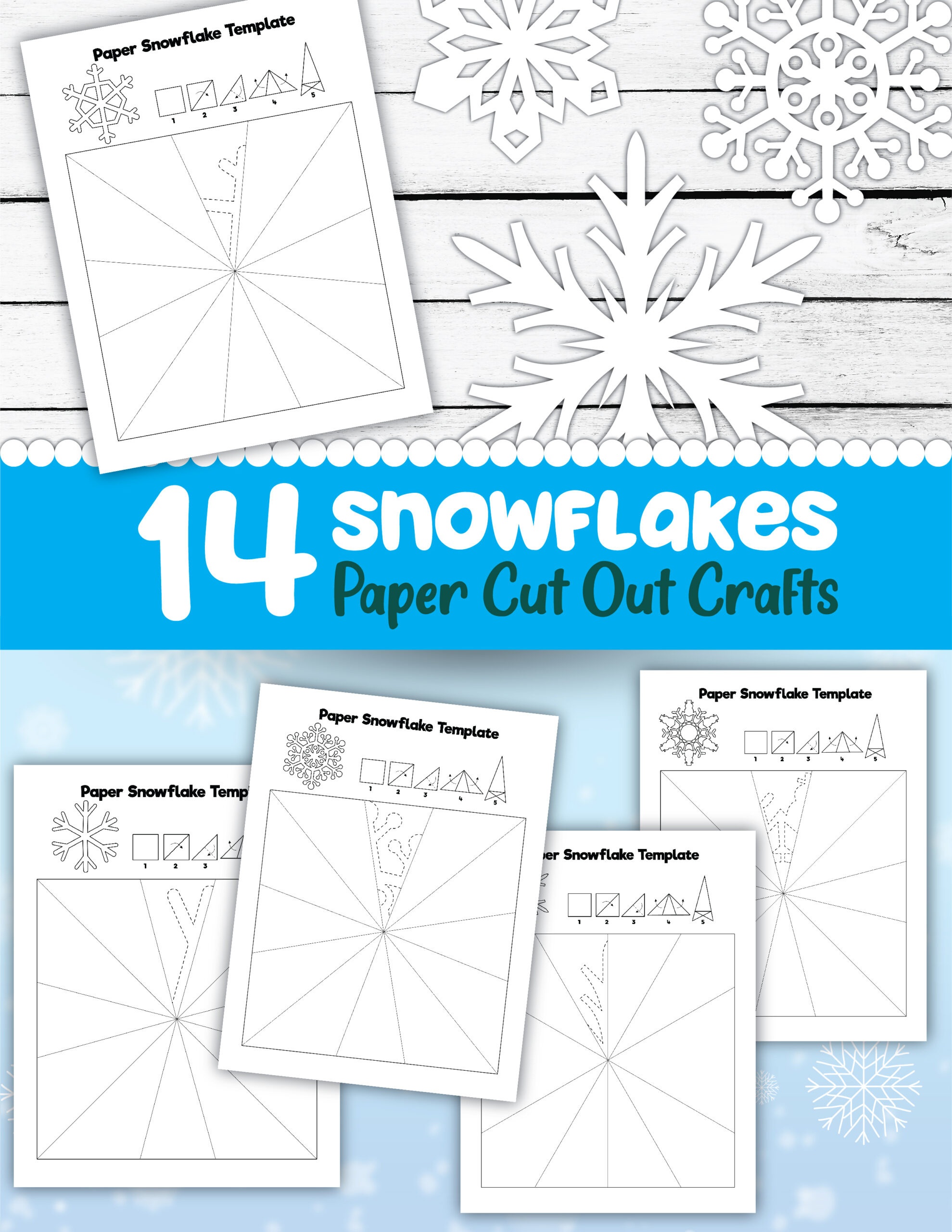 14 Amazing Snowflake Templates - Little Bins For Little Hands throughout Printable Paper Snowflakes