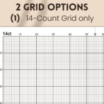 14 Count Graph Paper For Cross Stitch With Inch Grid, Printable Intended For Printable 14 Count Cross Stitch Graph Paper
