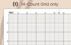 14-Count Graph Paper For Cross-Stitch With Inch Grid, Printable pertaining to 14 Count Printable 14 Count Cross Stitch Graph Paper