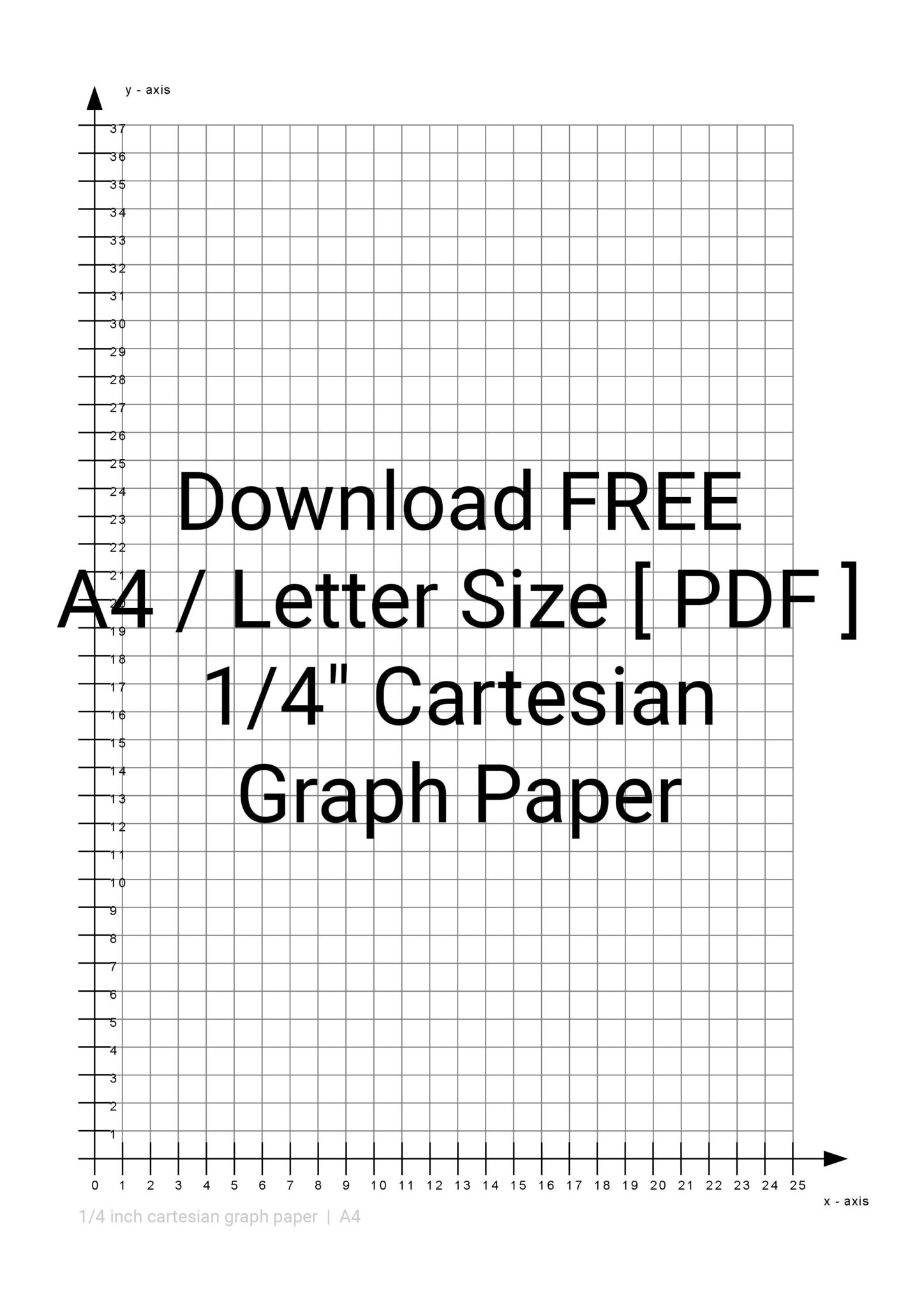 1/4 Inch Printable Graph Paper | Grid Paper Printable