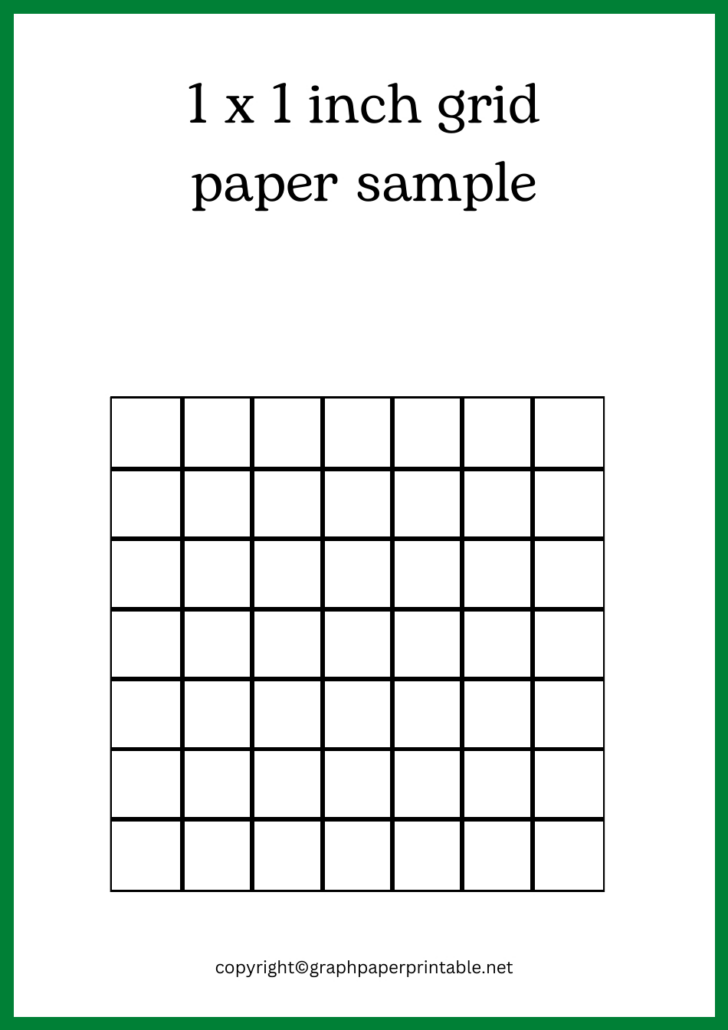 Printable 1×1 Graph Paper