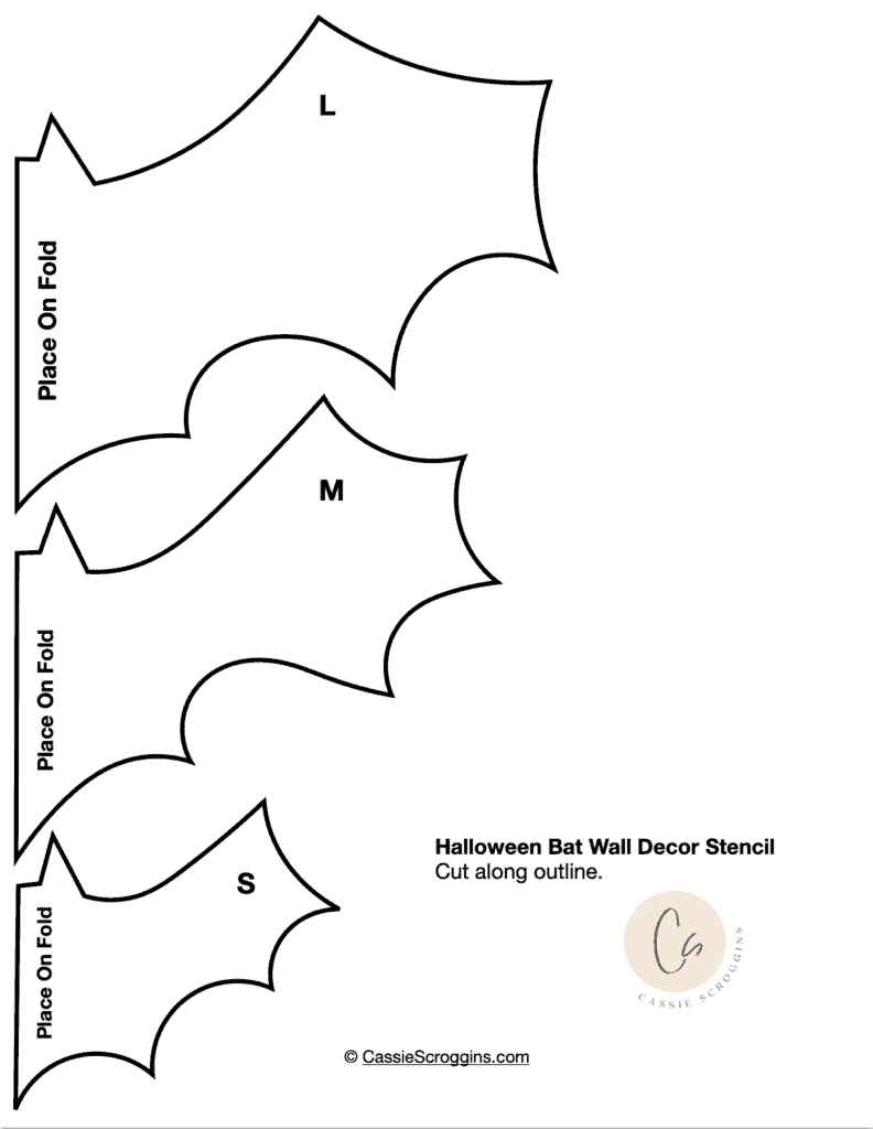 $2 Halloween Bat Wall Decor - Dollar Store Diy in Printable Paper Bat Template