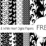 20 Free Black And White Heart Digital Papers   Free Pretty Things Within Free Printable Paper Designs