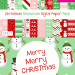 20 Free Christmas Snowman Digital Paper   Free Pretty Things For You Pertaining To Free Christmas Printable Paper