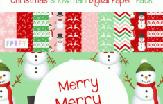 20 Free Christmas Snowman Digital Paper - Free Pretty Things For You pertaining to Free Christmas Printable Paper