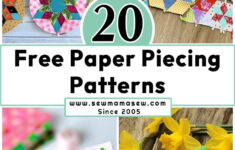 20 Free Paper Piecing Patterns (Epp And Fpp Patterns) - Sew Mama Sew in Free Printable Paper Piecing Patterns