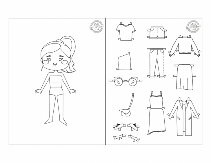 Coloring Pages Printable Paper Dolls