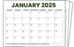 2025 Printable Calendars (56 Free Pdf Printables) with regard to Printable Paper Calendar 2025