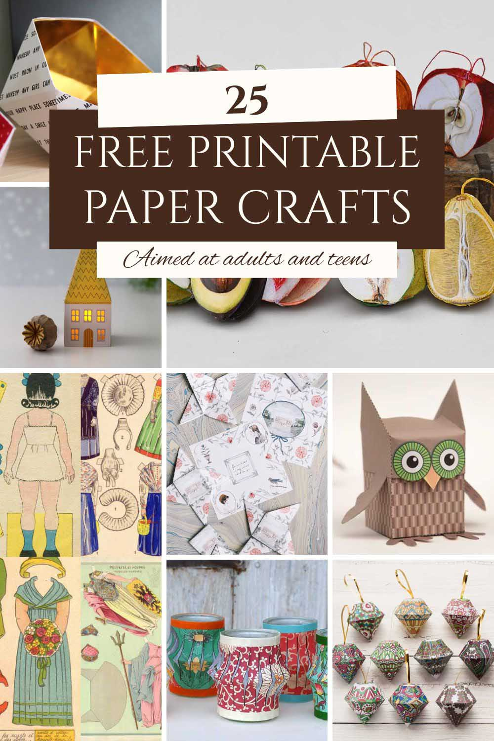 25 Free Printable Paper Crafts For Adults And Teens - Pillar Box Blue pertaining to Printable Paper Art