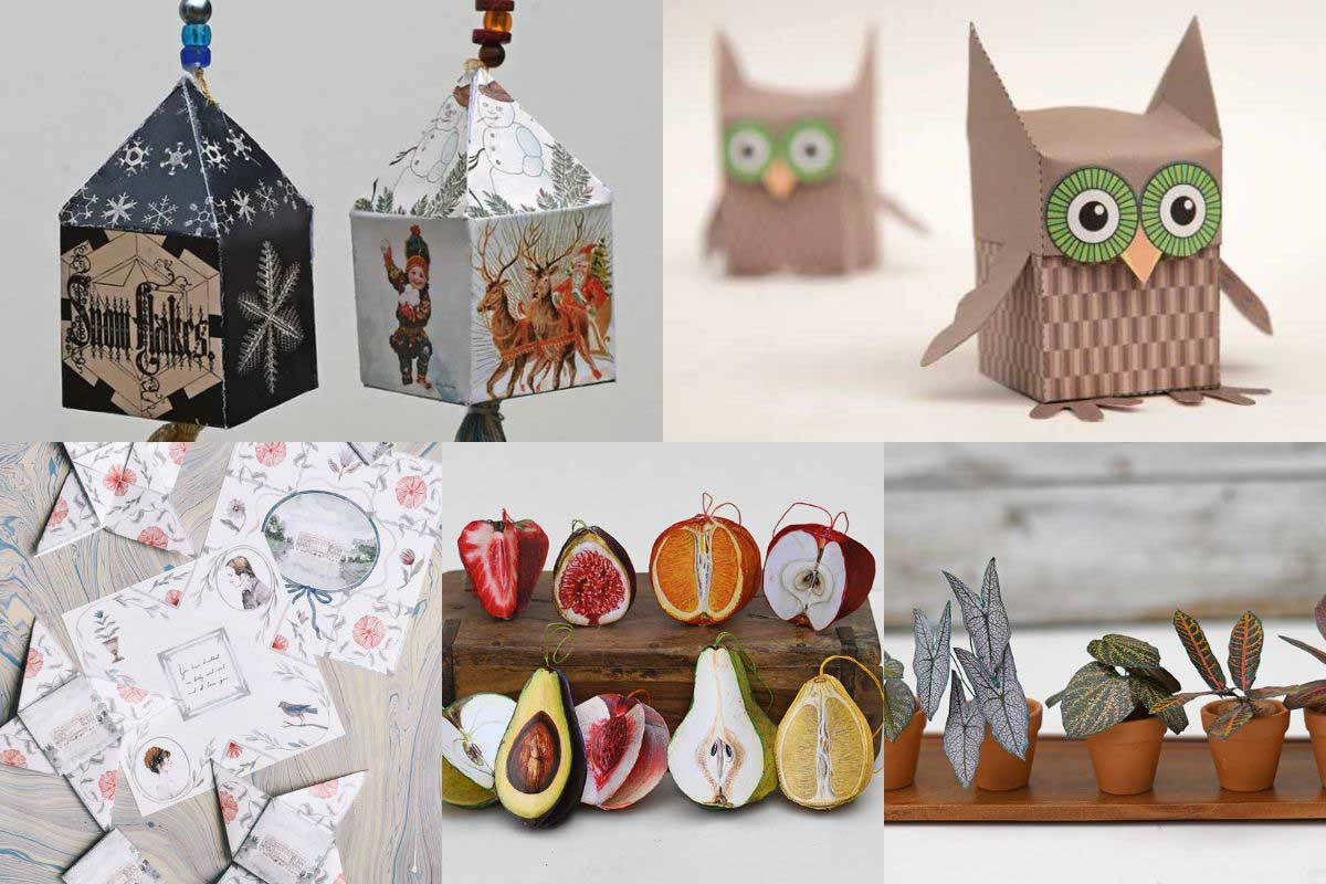 25 Free Printable Paper Crafts For Adults And Teens - Pillar Box Blue pertaining to Printable Paper Crafts For Adults