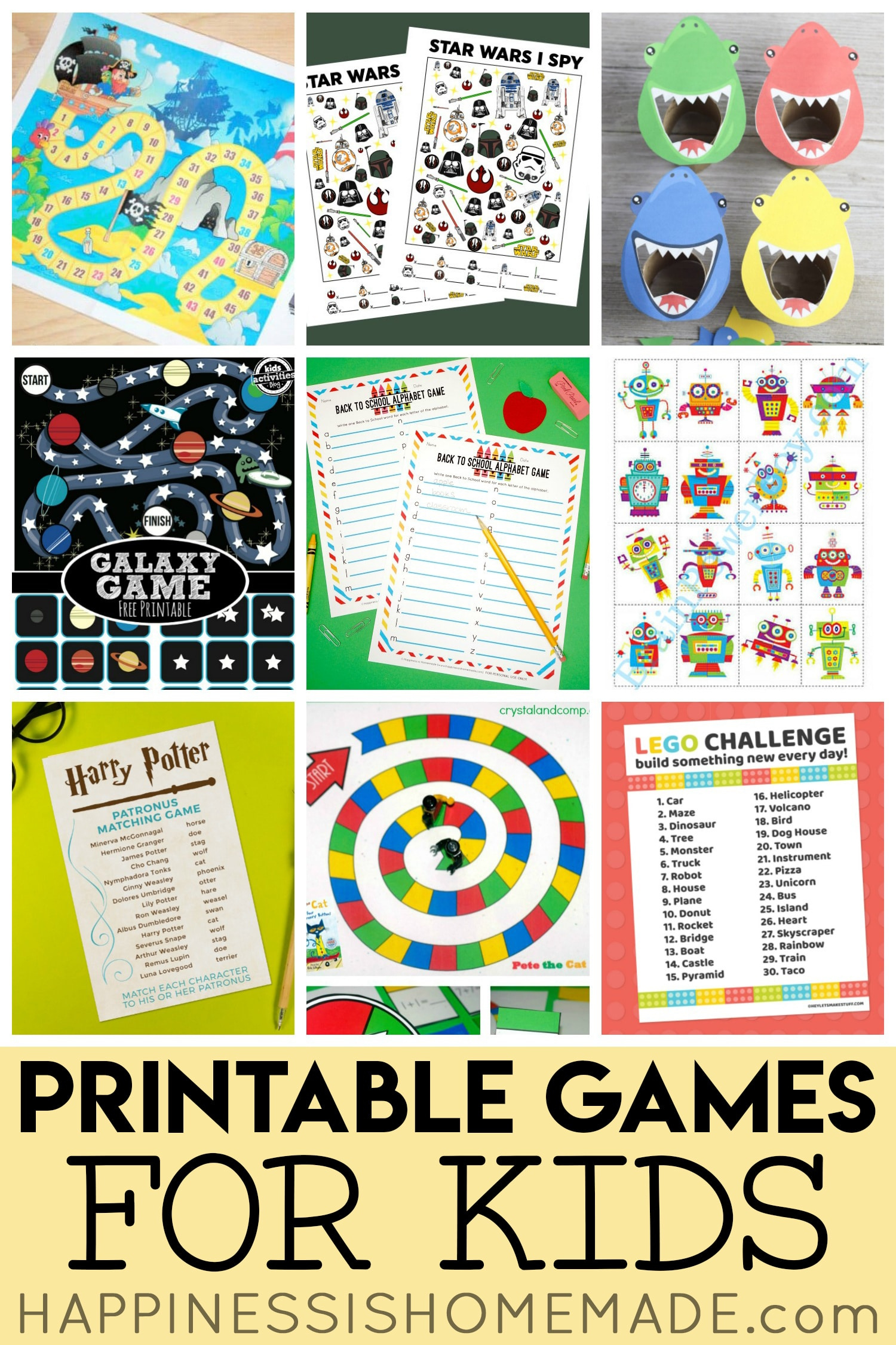 25 Fun Printable Games For Kids - Happiness Is Homemade in Printable Paper Games For Kids