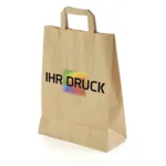 250 Paper Bags With Handles 260X120X350 Mm Brown With Digital Printing Regarding Printable Paper Bags