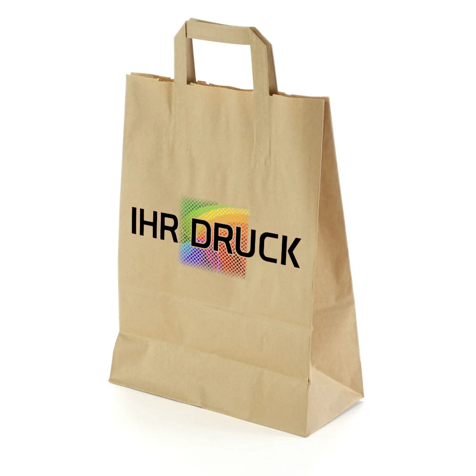 250 Paper Bags With Handles 260X120X350 Mm Brown With Digital Printing regarding Printable Paper Bags
