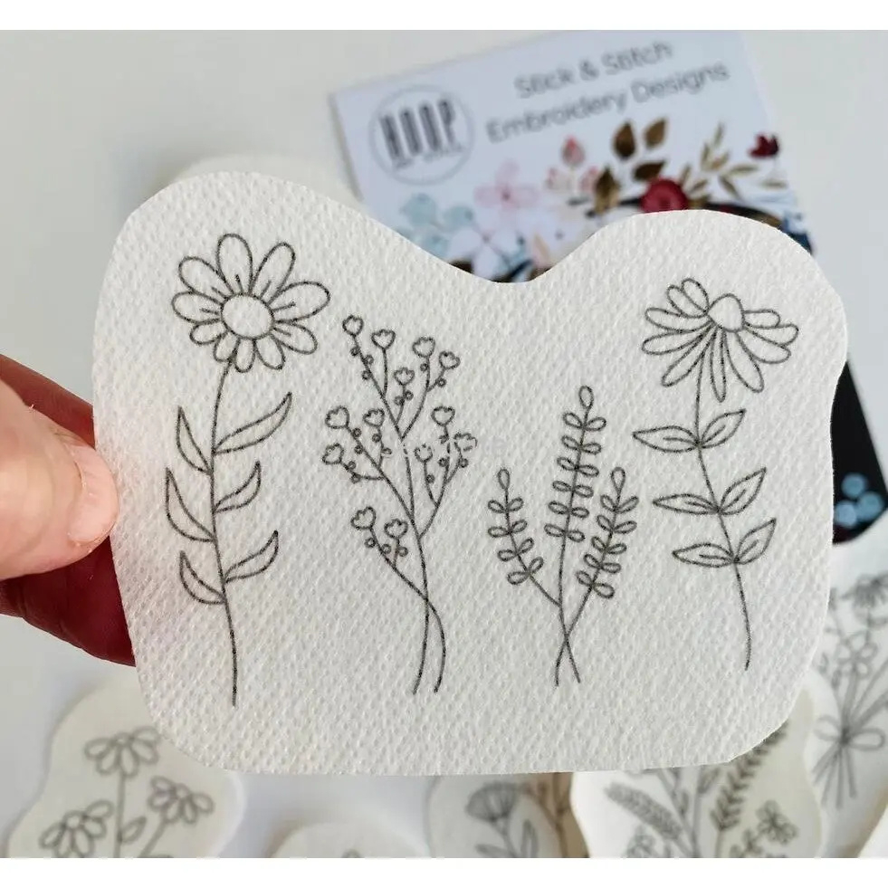 2Sheets Blank Printable Hand Embroidery Pattern Stick And Stitch Stabilizer Transfer Patch Paper Trendy For Clothes 297X210Mm - Aliexpress inside Printable Paper For Embroidery
