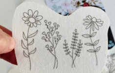 2Sheets Blank Printable Hand Embroidery Pattern Stick And Stitch Stabilizer  Transfer Patch Paper Trendy For Clothes 297X210Mm - Aliexpress regarding Printable Embroidery Paper