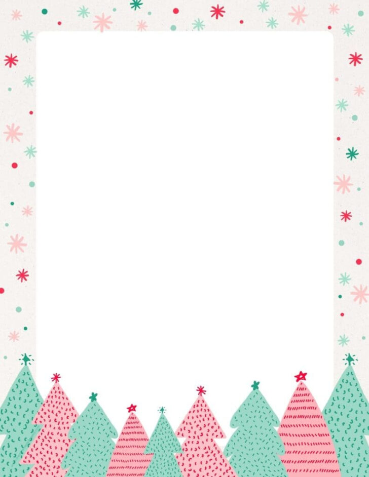 Printable Paper with Christmas Border Printable Paper with Christmas Border