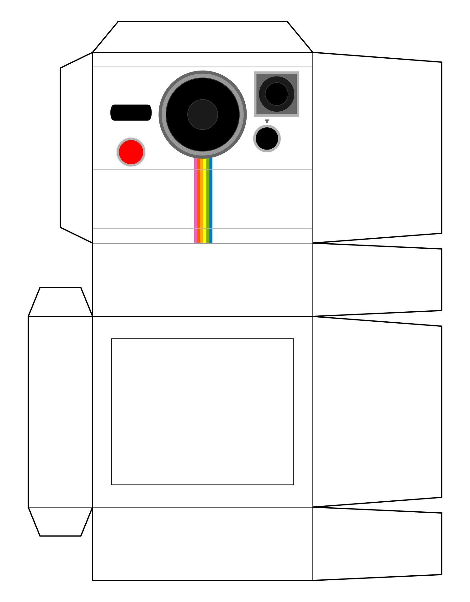 3D Camera Template - 10 Free Pdf Printables | Printablee intended for Printable Paper Camera Template