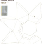 3D Diamond Template Print Colour In Classic Diamond Ornament Shape White A4  Card Print Cut Out Diy Accessories Hanging Diamond Jpg Download Inside Printable Paper Diamond Template