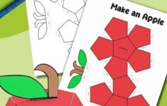 3D Paper Apple Craft within 3D Printable Paper Craft