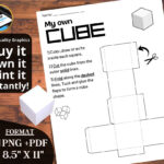3D Paper Box Template, Small Cube Template, 3D Shape Printable, 3D Shape  Cutout Activity, Paper Cube Template, Pdf, Png, Instant Download   Etsy.de For Printable Paper Cube