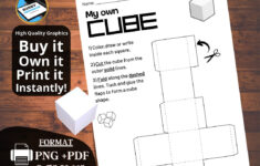 3D Paper Box Template, Small Cube Template, 3D Shape Printable, 3D Shape  Cutout Activity, Paper Cube Template, Pdf, Png, Instant Download - Etsy.de for Printable Paper Cube