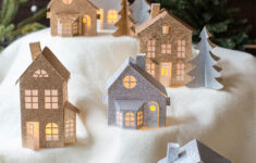 3D Paper Christmas Village - Lia Griffith throughout Printable Paper Christmas Village Template