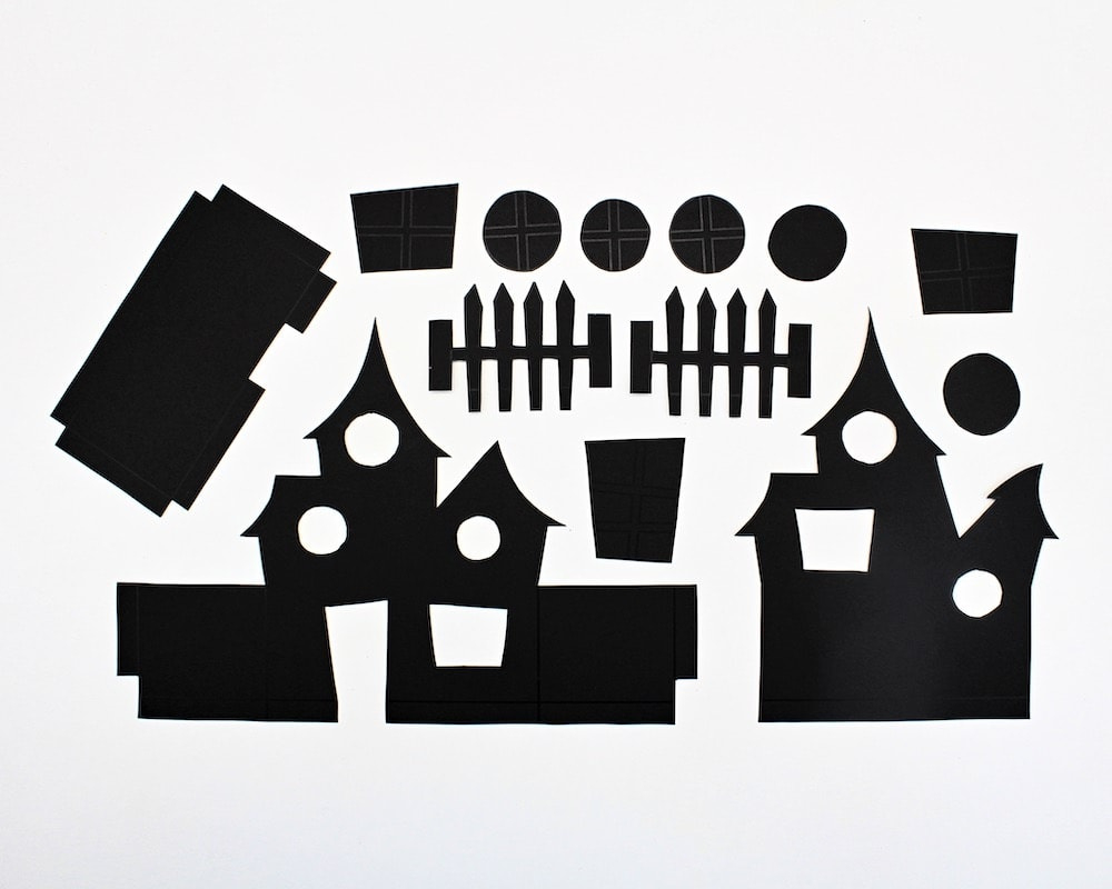 3D Paper Haunted House Craft (With Free Template!) - The Craft-At regarding Printable Paper Haunted House Template