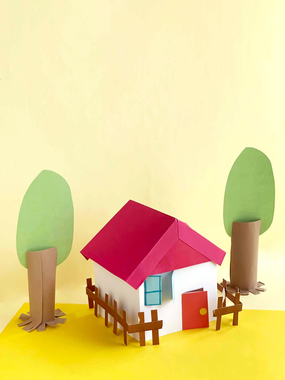 3D Paper House Template &amp;amp; Craft * Moms And Crafters in Inspiration Hut Printable Paper
