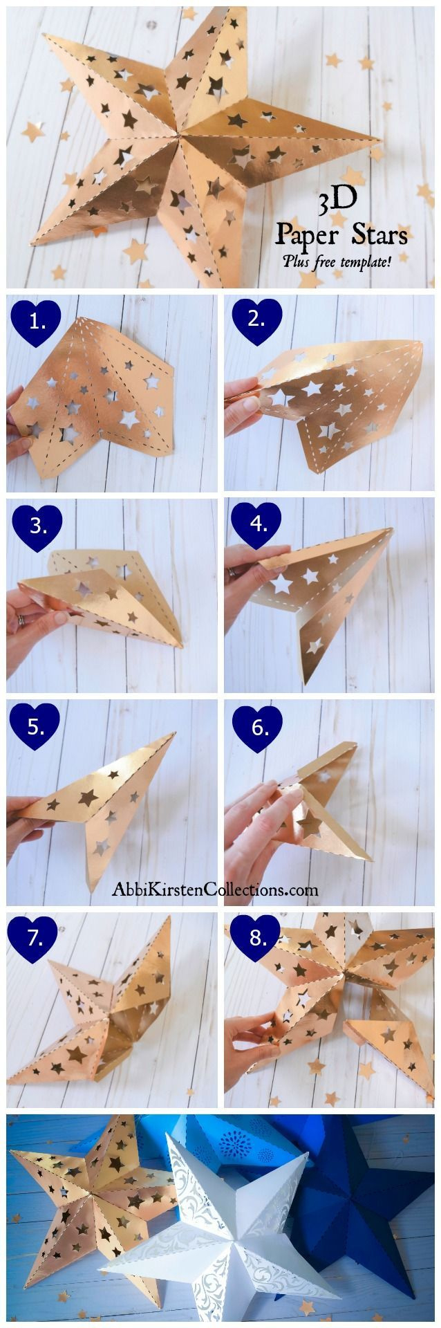 3D Paper Star Template: Paper Star Instructions And Free Template inside Printable Paper Stars