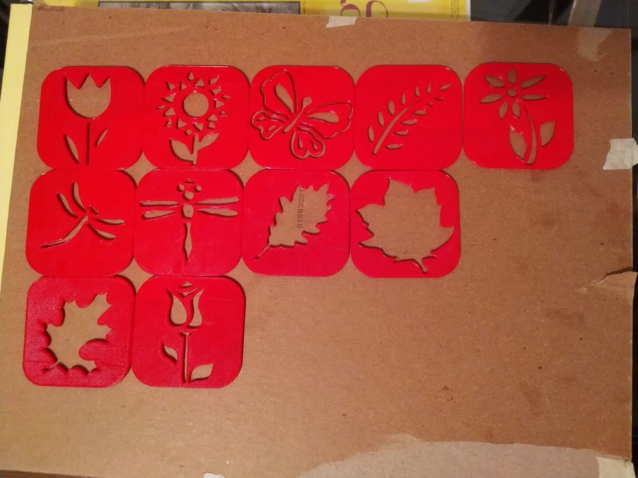 3D Printable Stencil Set (Nature Theme) Von Maroon Matador inside Printable Paper Stencils