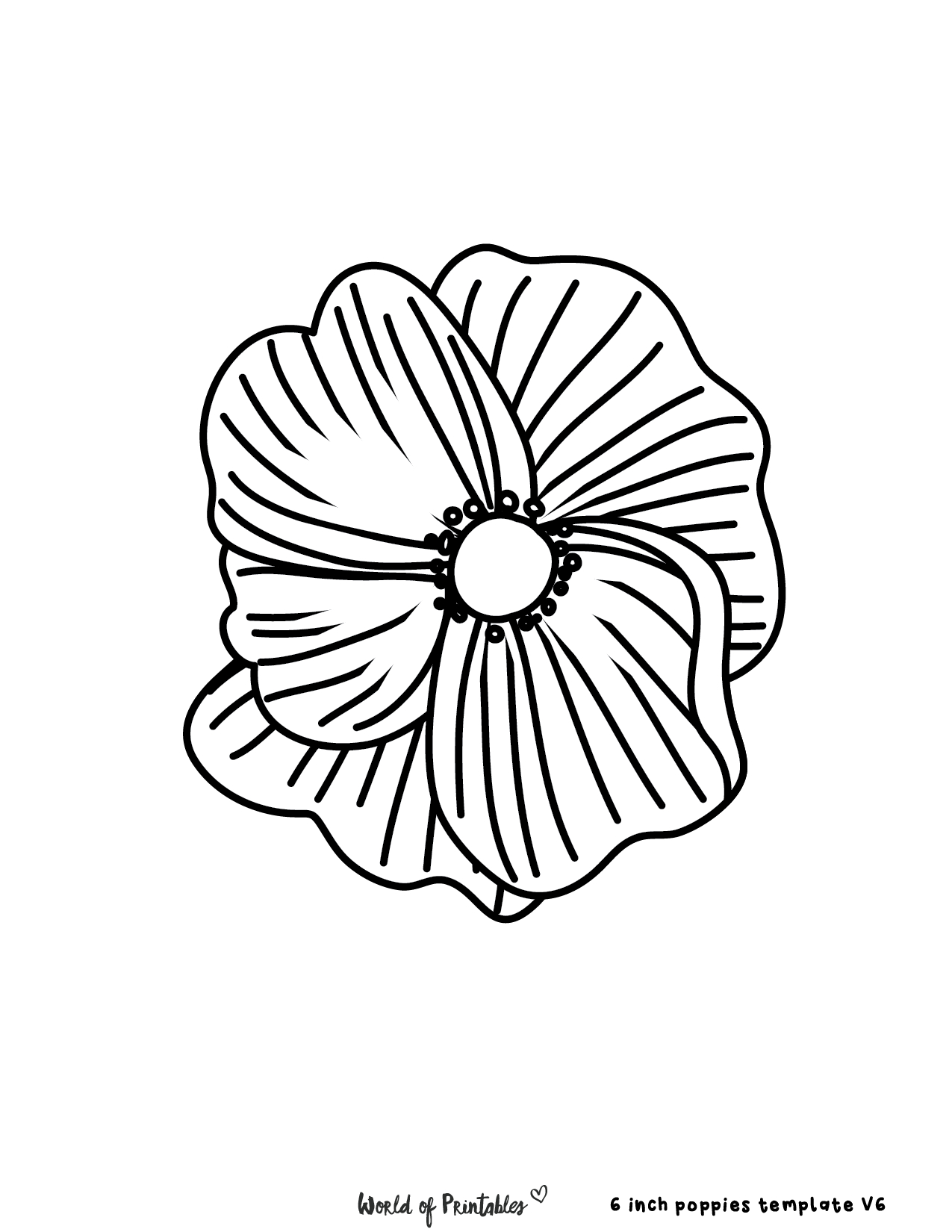 40 Poppy Templates: Remembrance Day Activities - World Of Printables inside Printable Paper Poppy Template