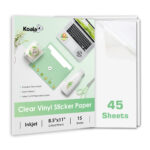 45 Koala Clear Sticker Paper For Inkjet Printer, Waterproof In Clear Printable Paper