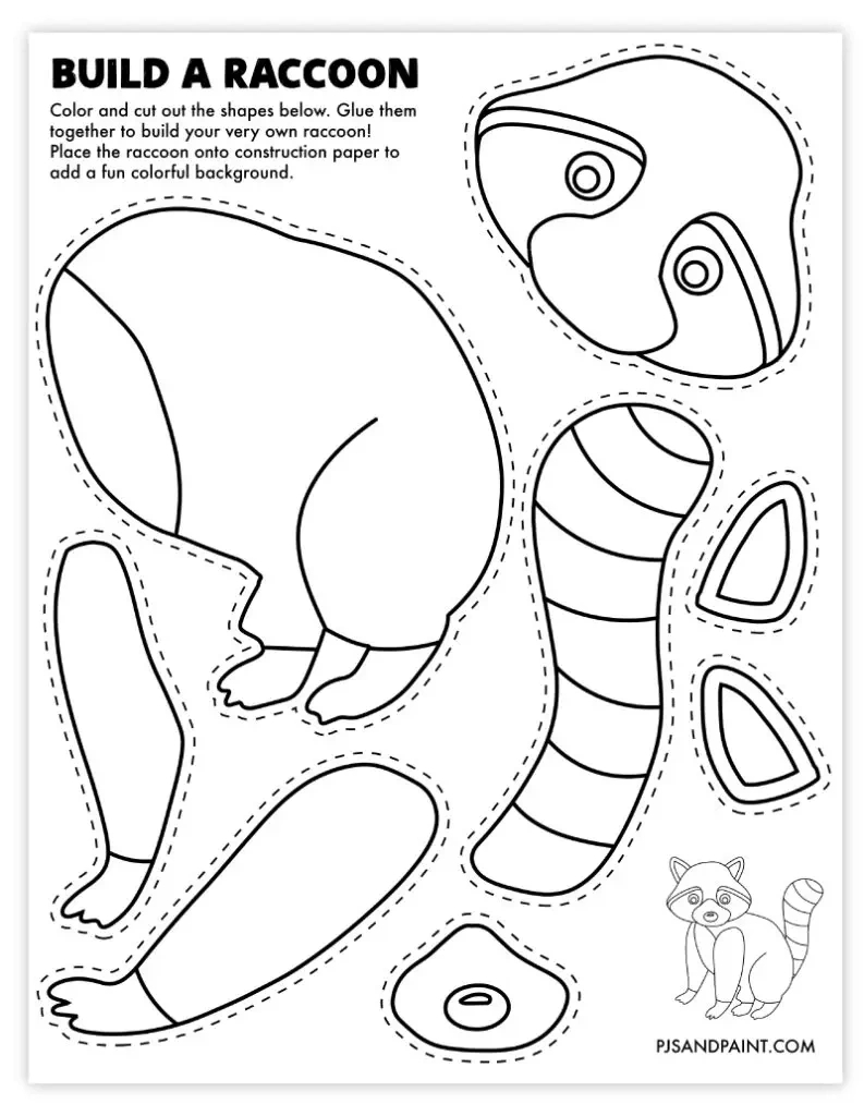 46 Free Printable Build Your Own Animal Crafts - Pjs And Paint for Printable Paper Animal Templates