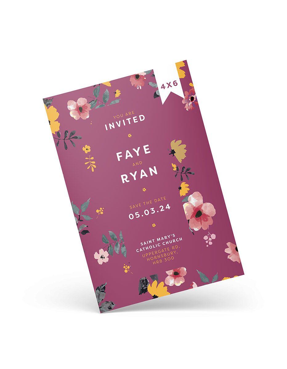 4X6 Invitation Printing – Aura Print for Invitation Printable Paper