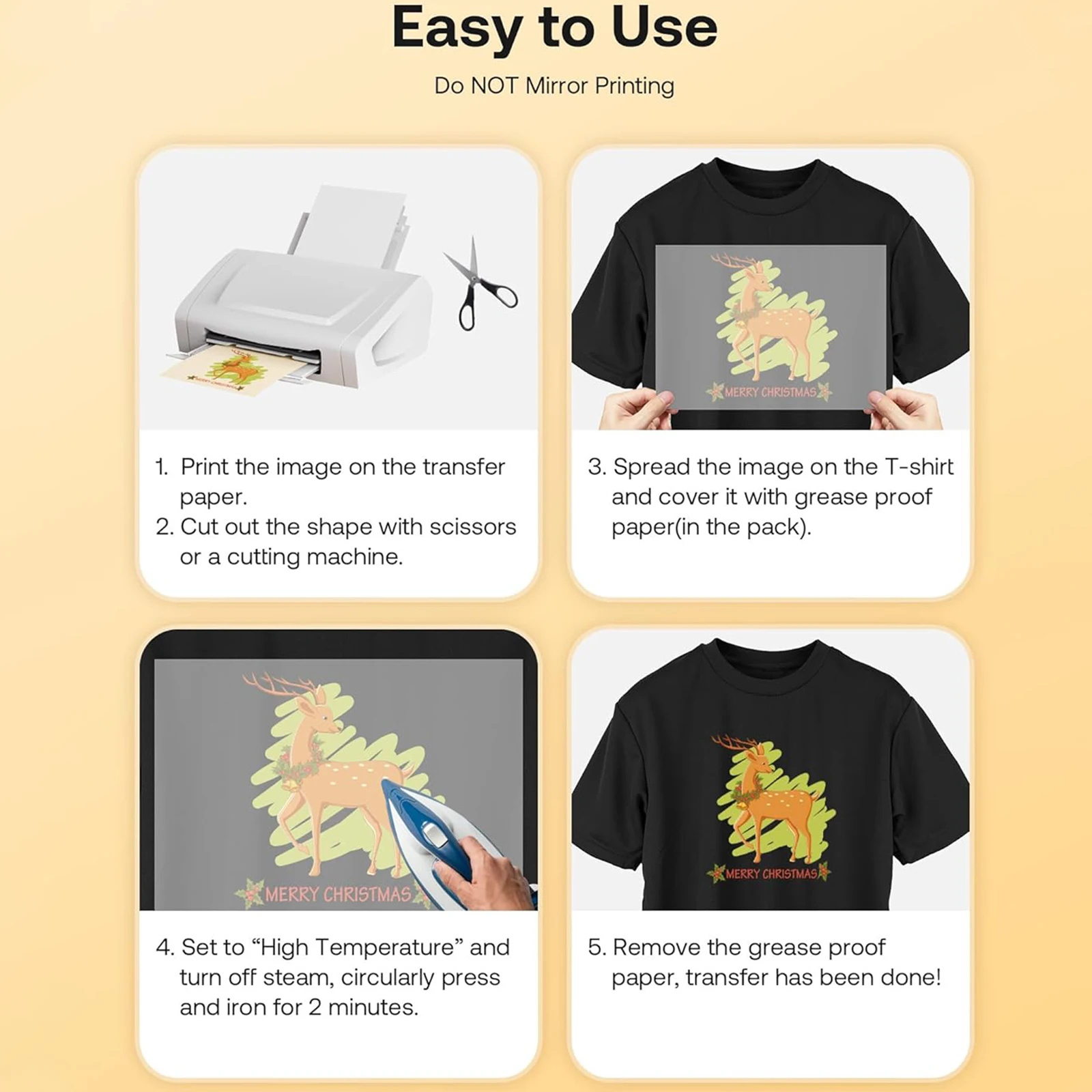 5 Sheets 8.5 X 11&amp;quot; Dark Fabrics Heat Transfer Paper For T Shirts Printable Heat Transfer Vinyl For Iron On Transfers For Inkje - Aliexpress regarding Printable Paper Iron On