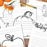 5 Thanksgiving Writing Papers, Lined Paper, Printable Stationery Intended For Thanksgiving Printable Paper