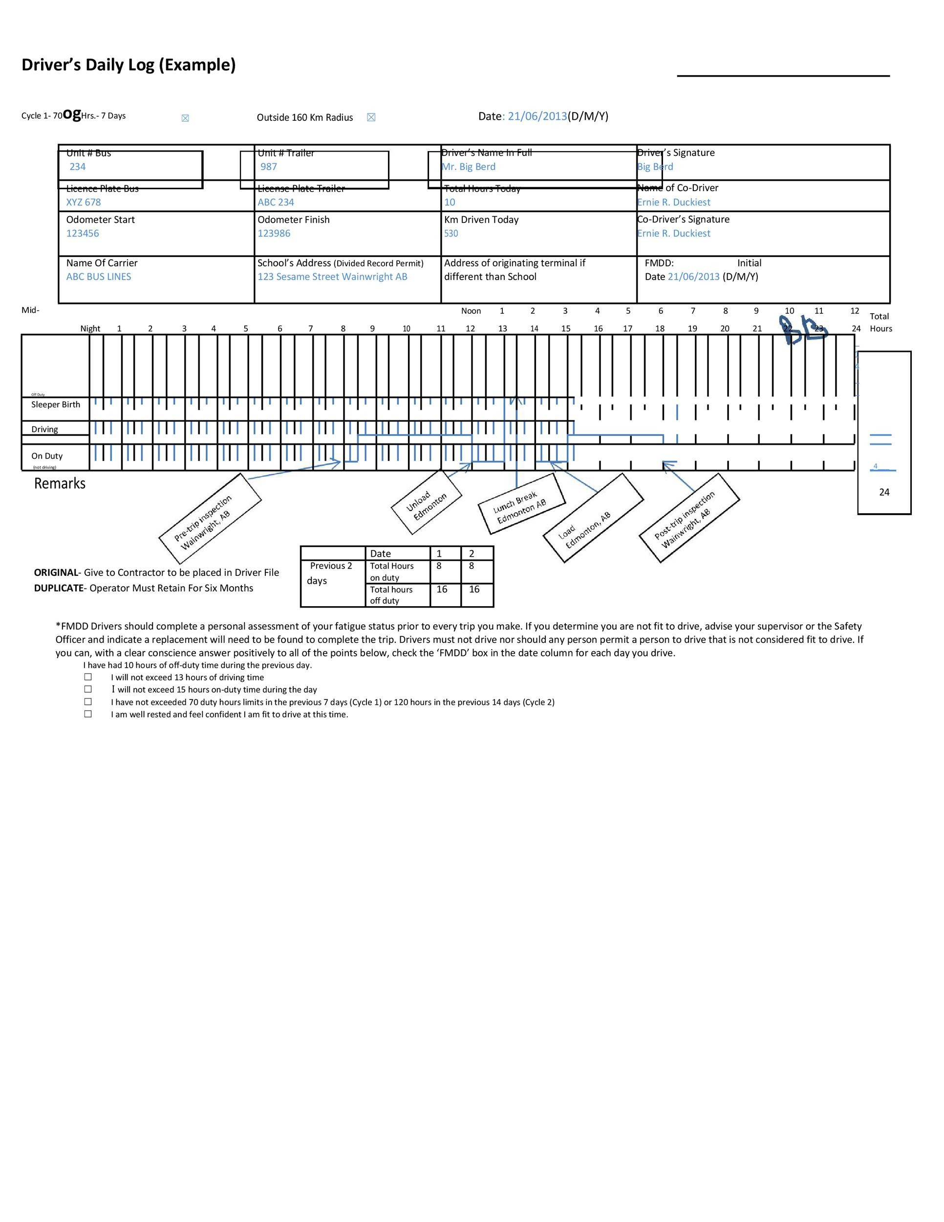 50 Printable Driver&amp;#039;S Daily Log Books [Templates &amp;amp; Examples] intended for Printable Paper Logs