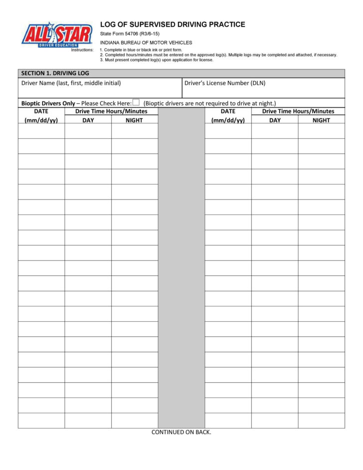 Printable Paper Logs For Truckers