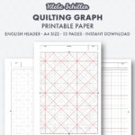 50004 Quilting Graph Paper Set, Printable Template, English Inside Quilt Graph Paper Printable
