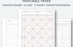 50004 Quilting Graph Paper Set, Printable Template, English inside Quilt Graph Paper Printable