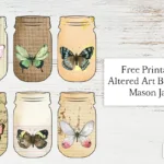 6 Free Printable Altered Art Butterfly Mason Jars   Free Pretty For Printable Paper Jars