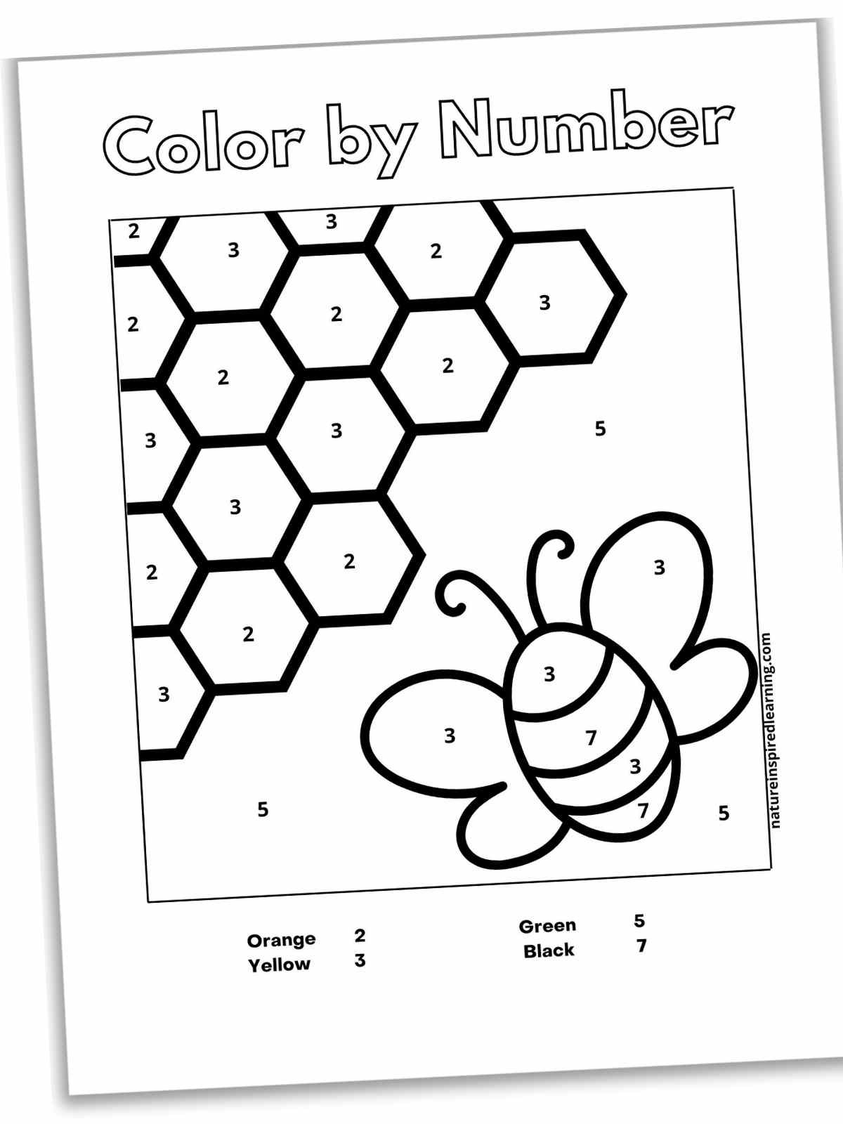 6 Summer Colornumber - Nature Inspired Learning throughout Color By Number Printable Paper