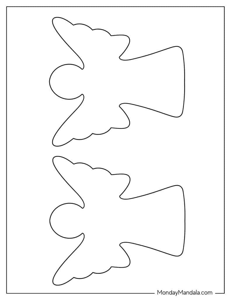 60 Angel Templates (Free Pdf Printables) intended for Printable Paper Angel Template