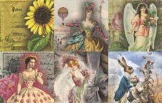 7 Free Creative Collage Sheet Printables For Decoupage Tissue pertaining to Decoupage Printable Paper