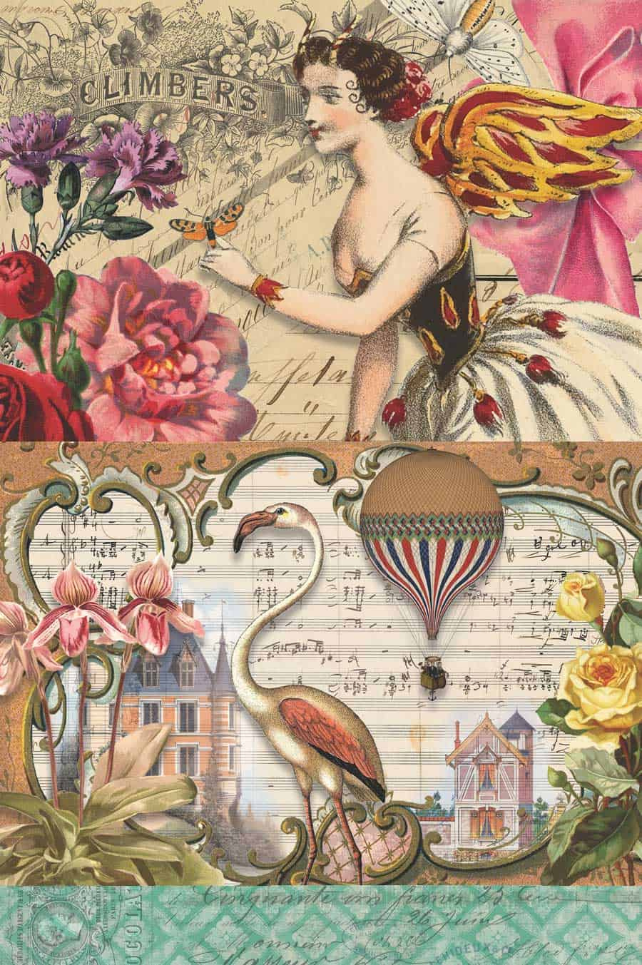 7 Free Creative Collage Sheet Printables For Decoupage Tissue with Printable Paper For Decoupage